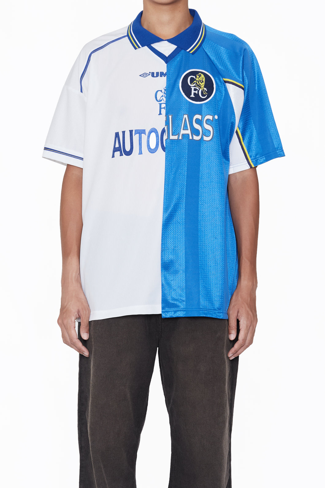 RECONSTRUCTED HYBRID VINTAGE SHORTSLEEVE FOOTBALL JERSEY (CHELSEA A)