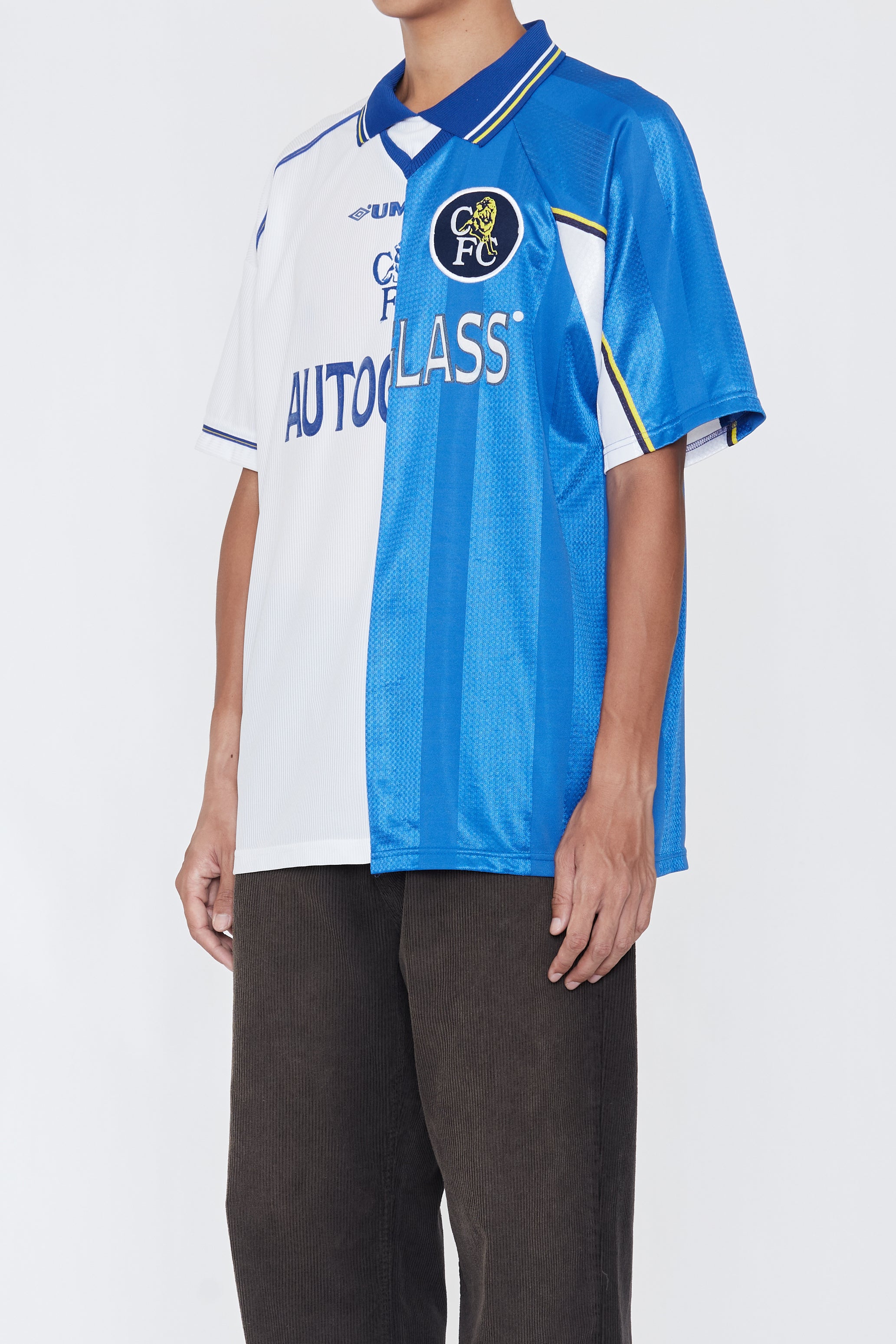 RECONSTRUCTED HYBRID VINTAGE SHORTSLEEVE FOOTBALL JERSEY (CHELSEA A)