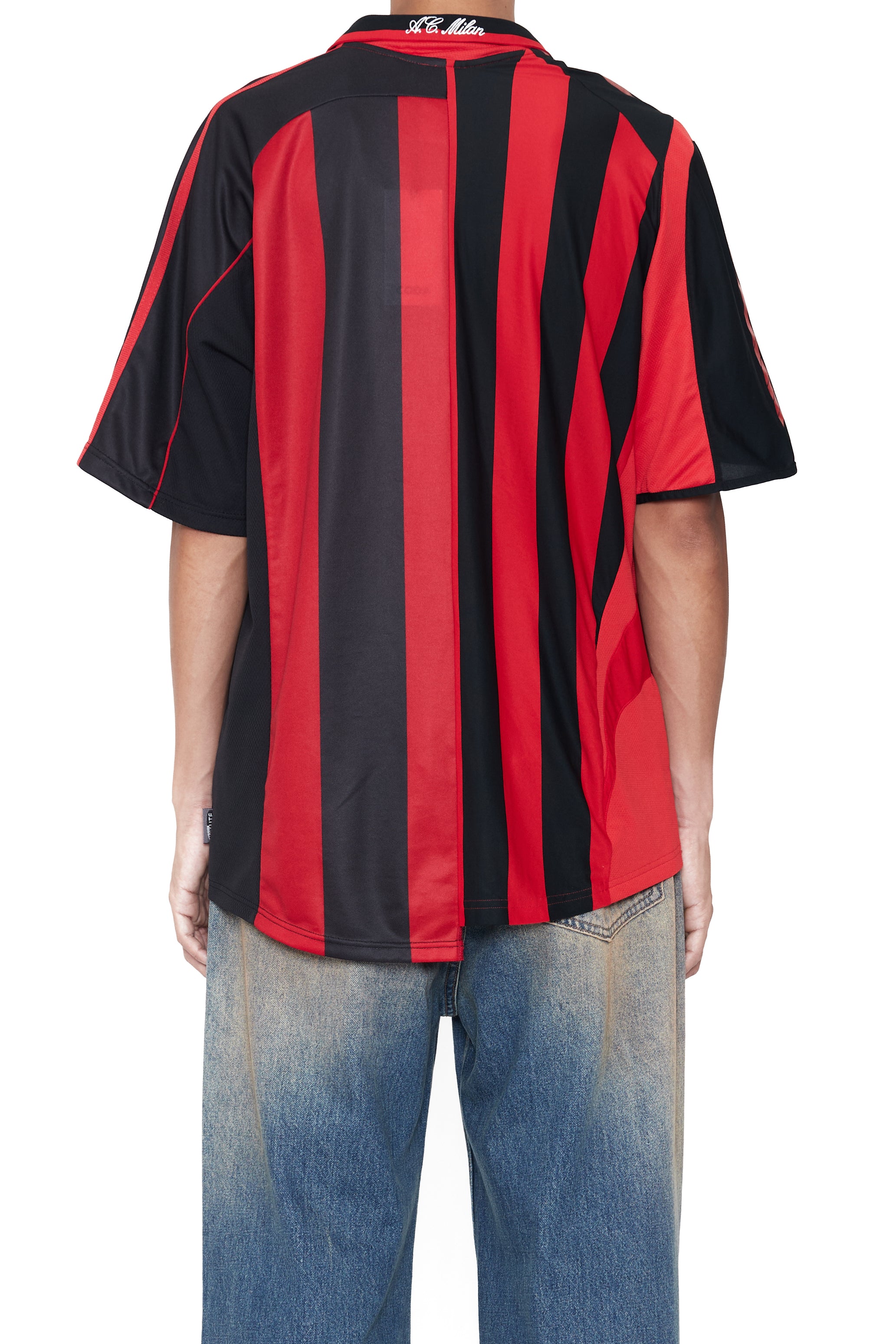 RECONSTRUCTED HYBRID VINTAGE SHORTSLEEVE FOOTBALL JERSEY (AC MILAN)