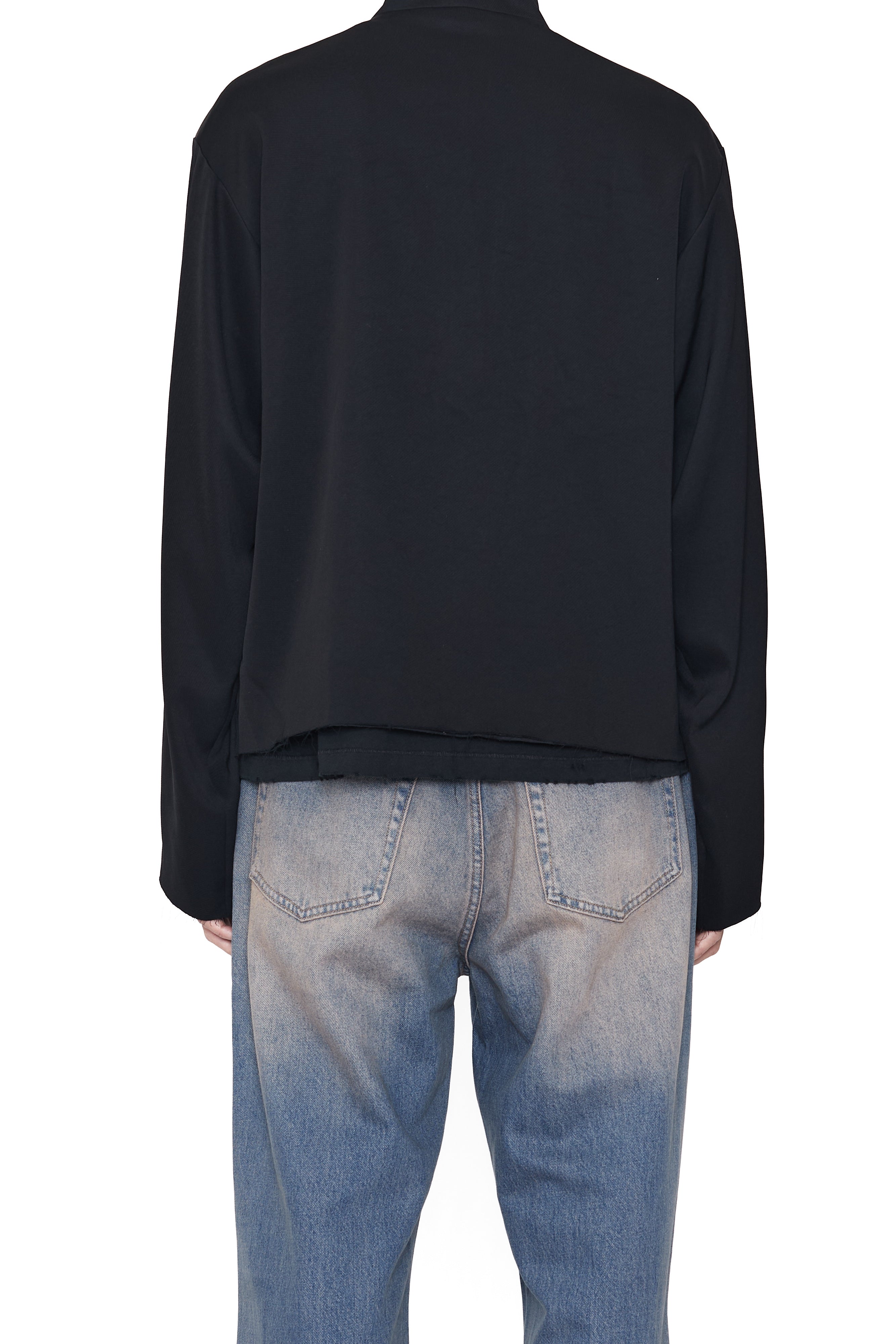 Load image into Gallery viewer, BLACK DISSOLVE HIGH NECK ZIP JACKET
