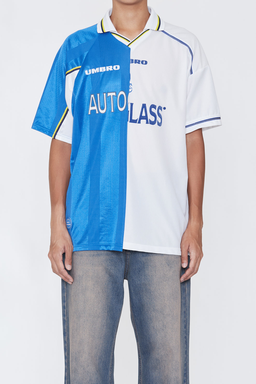 RECONSTRUCTED HYBRID VINTAGE SHORTSLEEVE FOOTBALL JERSEY (CHELSEA B)