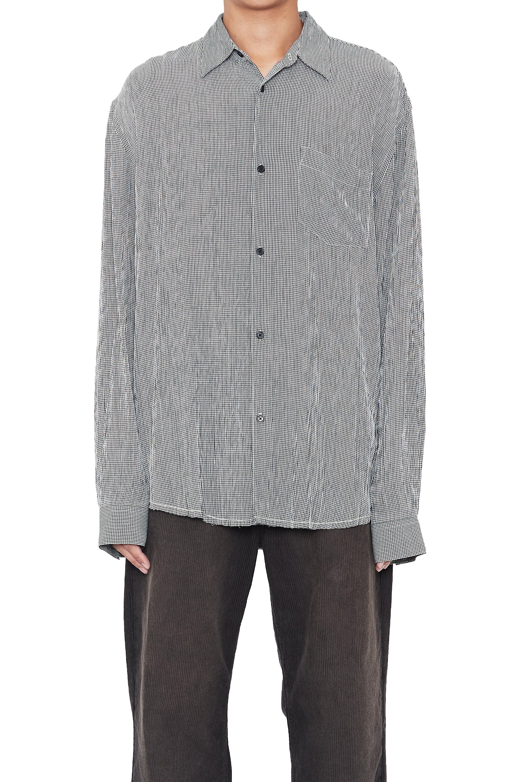 Load image into Gallery viewer, CHECKED RAW EDGES JAZZ SHIRT
