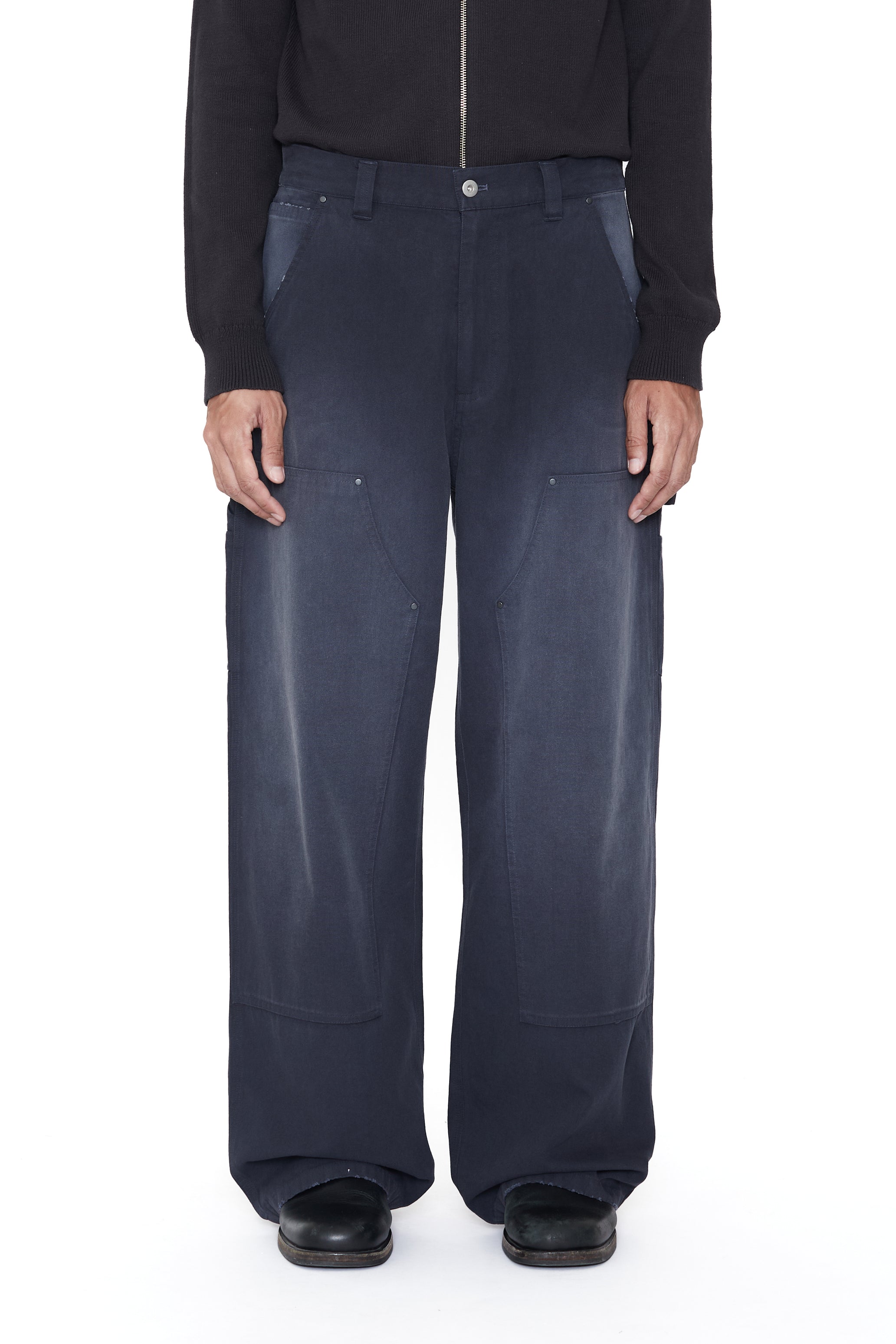 FADED BLUE CANVAS CREW PANTS
