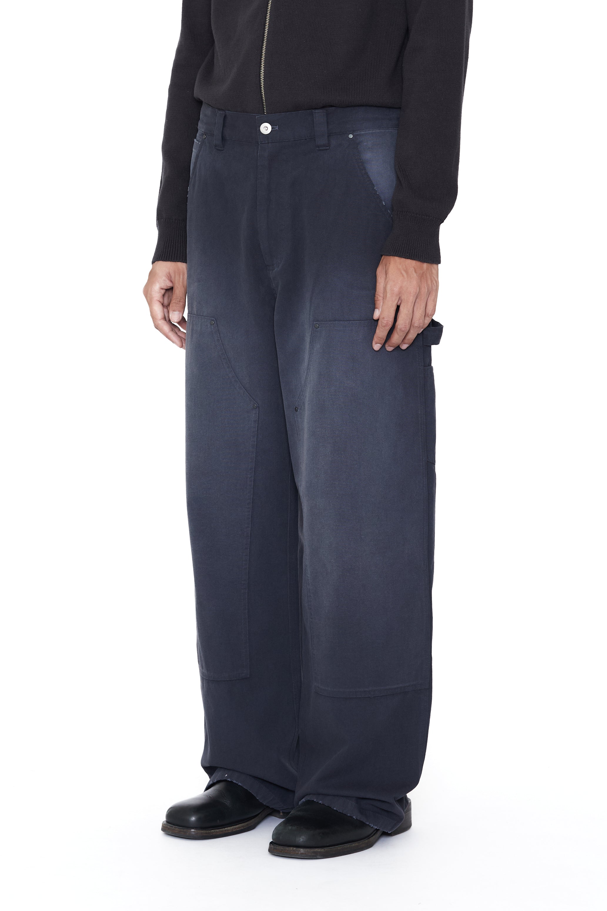 FADED BLUE CANVAS CREW PANTS